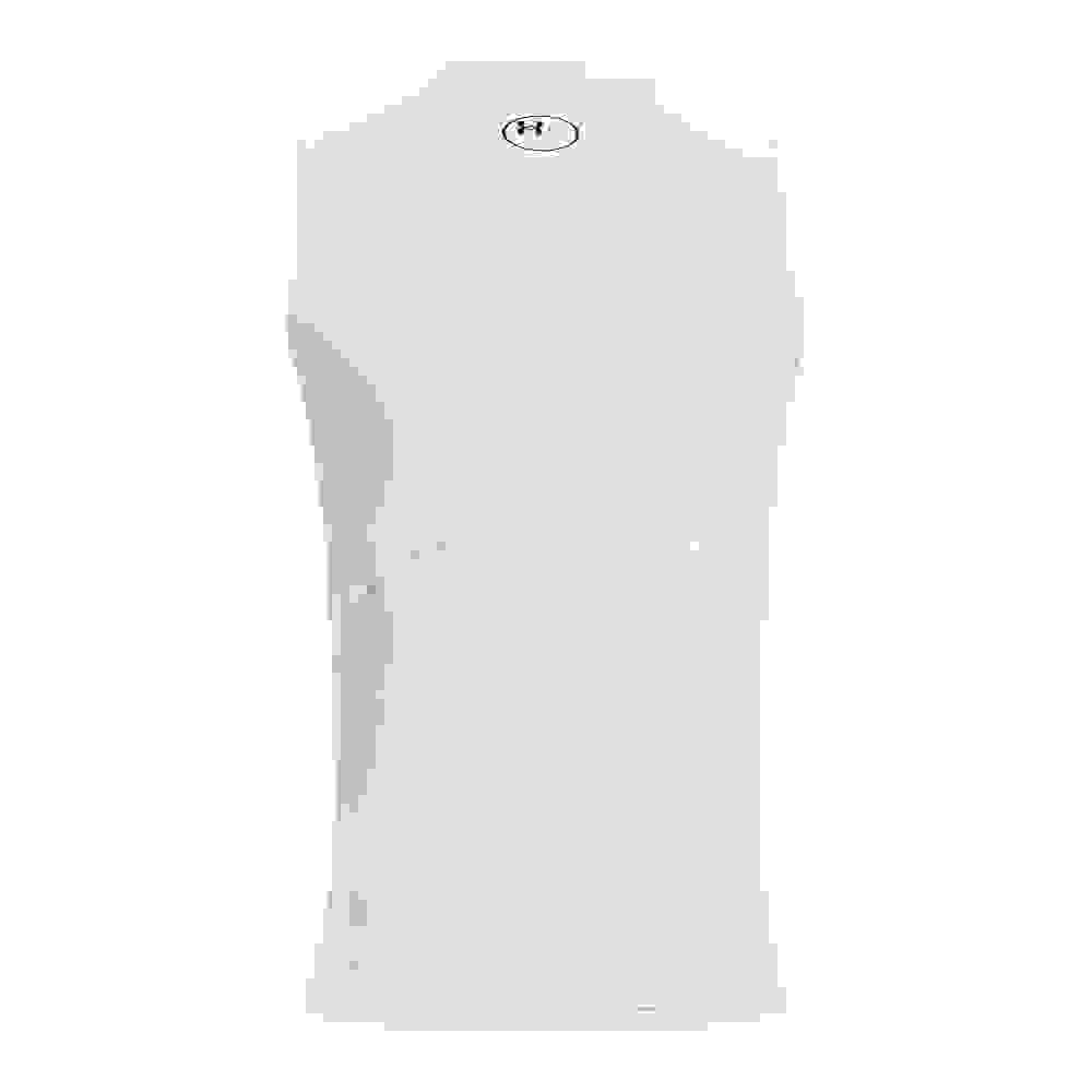 Under Armour HeatGear Big Boys' White/Black Sleeveless Shirt